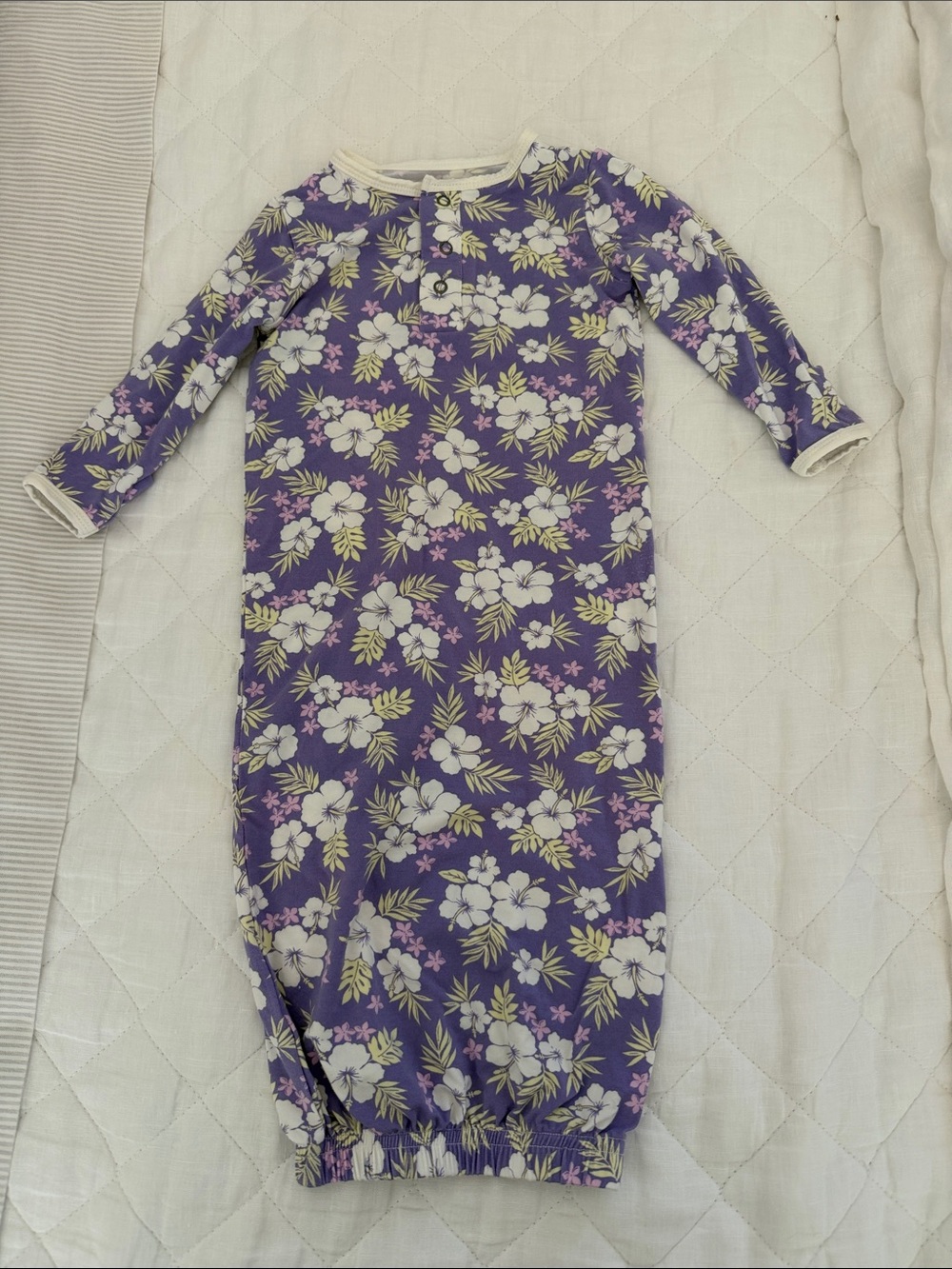 sweet bamboo Purple Floral Sleep Gown for newborn